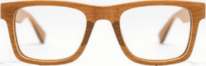 Lunette artisanale en bois acajou